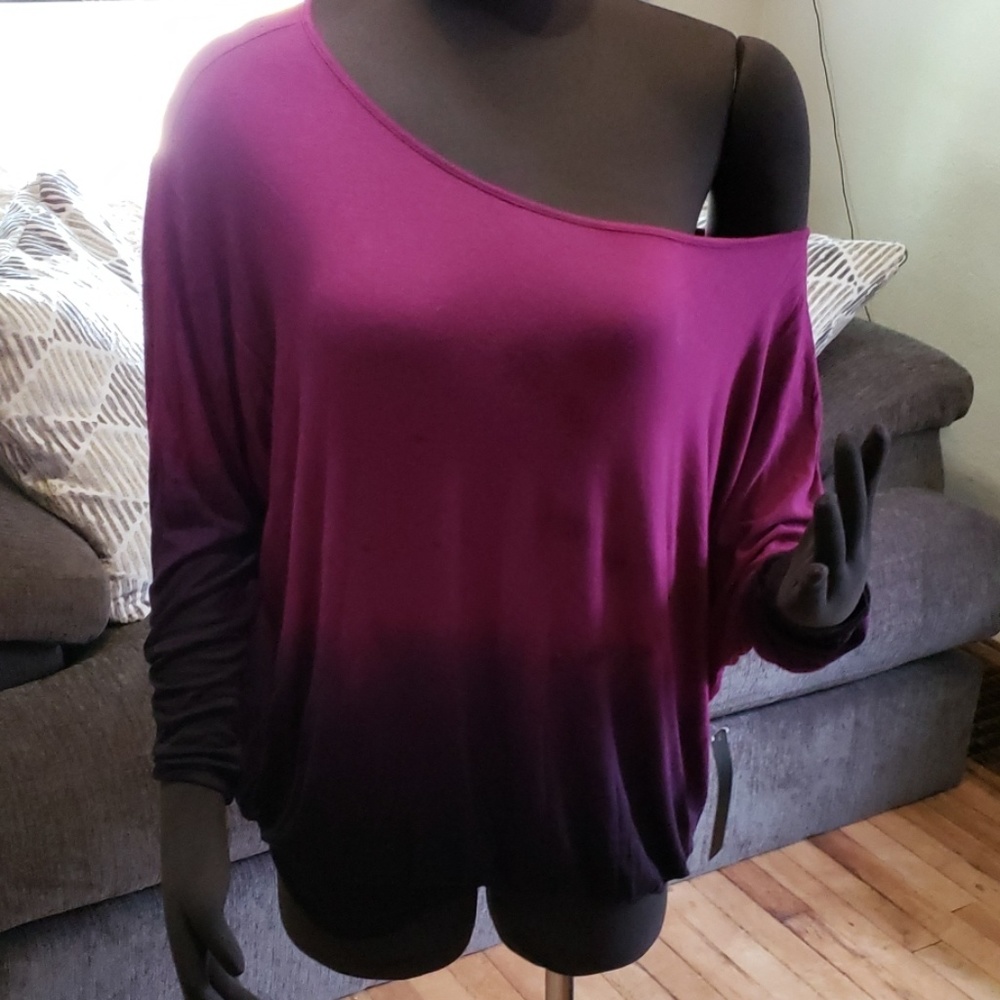 Brand new one shoulder tunic XS Purple gradient
